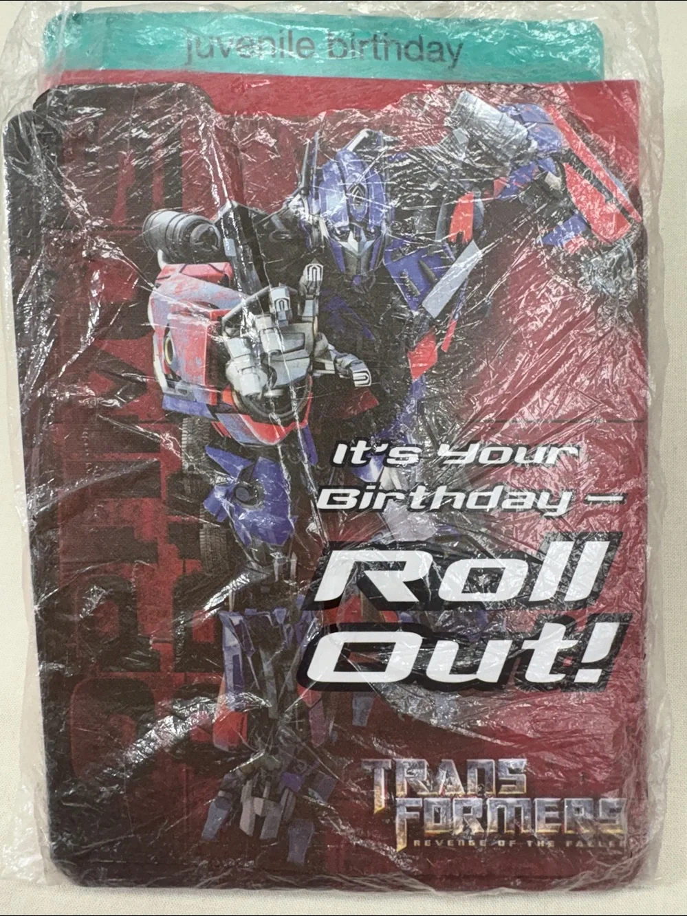 Almost Vintage 2009 Transformers Revenge of the Fallen Birthday Cards Pack of 12